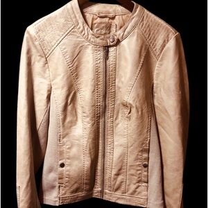 Sebby Vegan Leather Moto Jacket Small Ladies